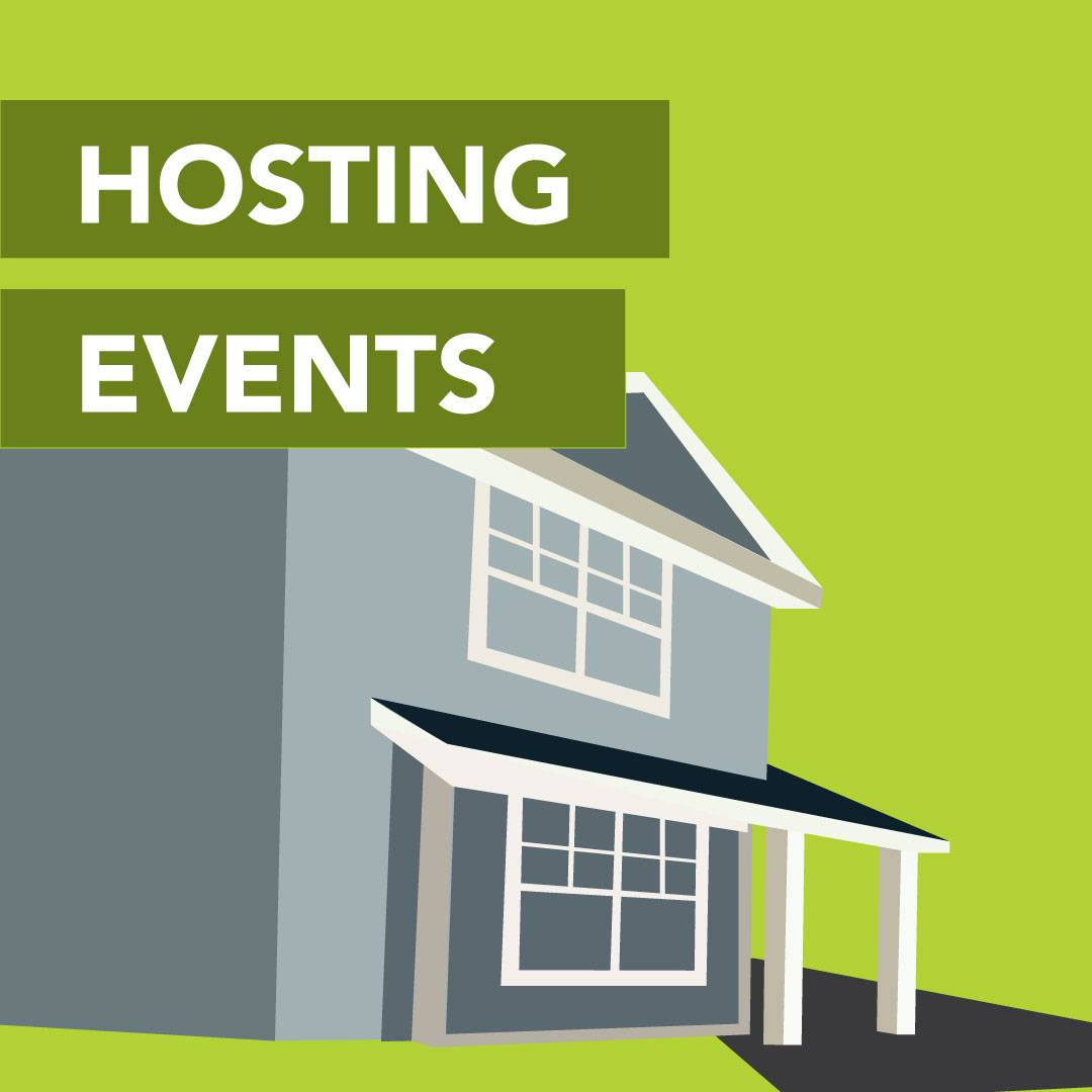Hosting events button
